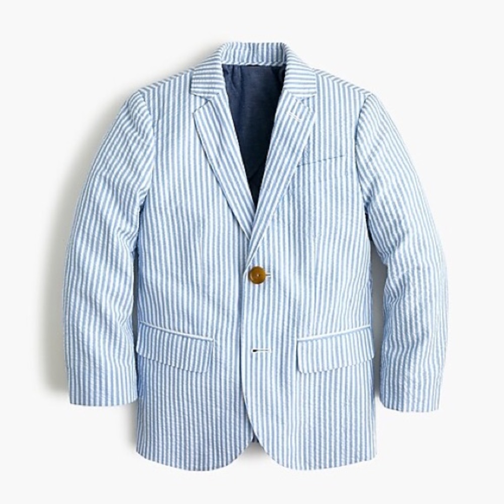 Boys' Ludlow suit jacket in seersucker